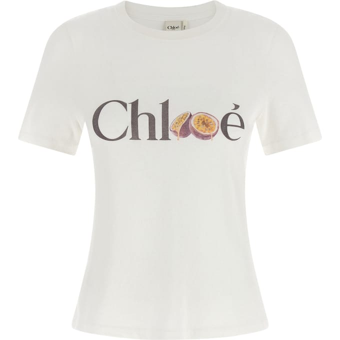 Chloé Witte Katoenen T-shirt