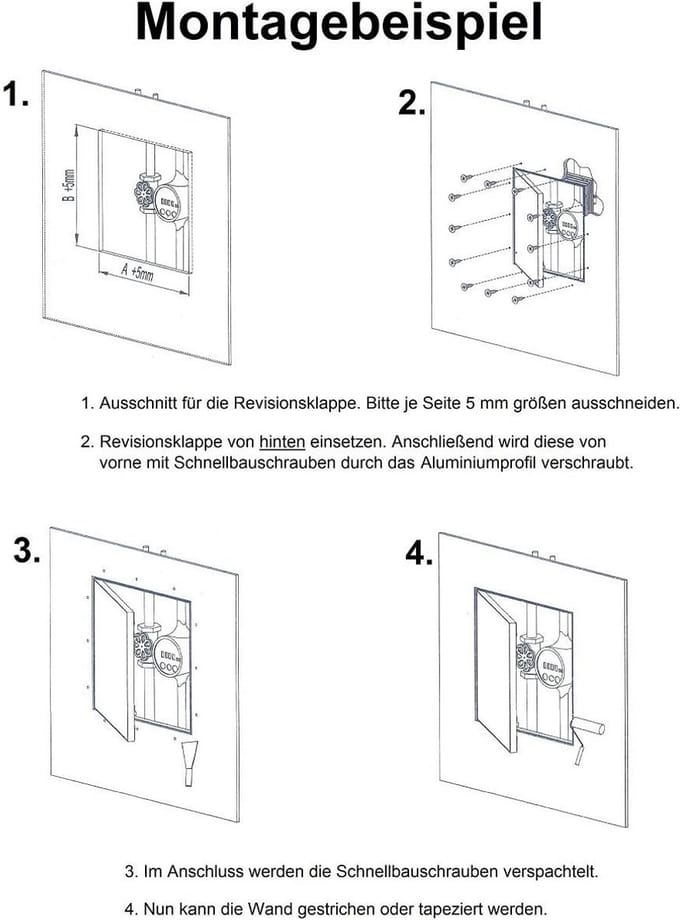 Inspectiepoort met Aluminium Frame voor Natruimtes - 500 x 600 mm