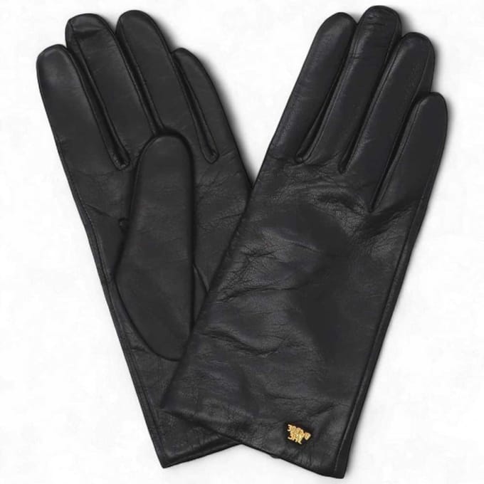 The Bridge Women's Black Leather Handschoenen - 141013DU-30-0750