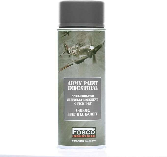 Fosco spuitbus legerverf 400ml RAF blue/grey