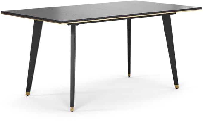 Vicco Eettafel Goldamo, Zwart, 160-200 x 90 cm Uitschuifbaar