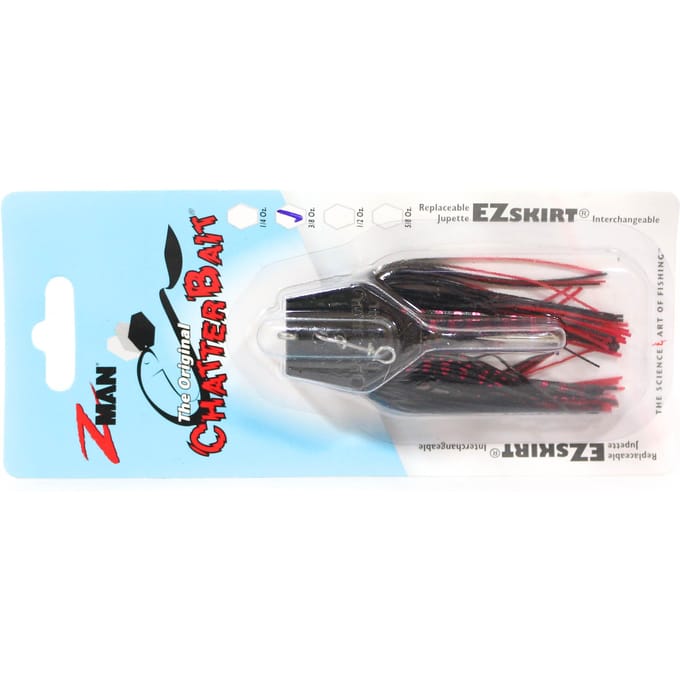 Zman Chatterbait 3/8 oz Zinkend Kunstaas Zwart Rood (0990) white