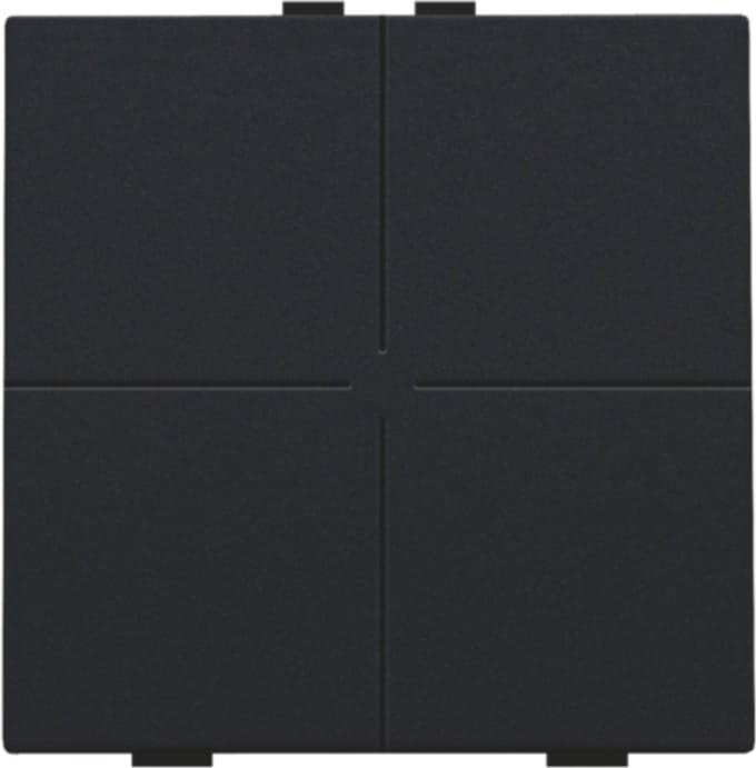 Niko Home control viervoudige drukknop black coated - 161-51004