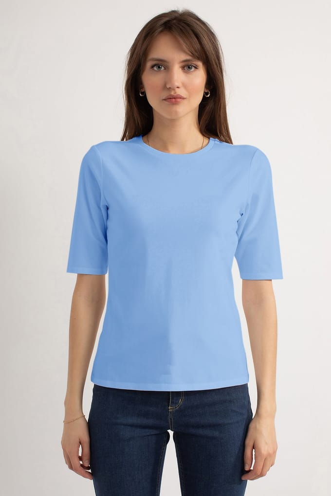 Josephine & Co Hazel Ms T-shirt Light Blue Größe: M | Longsleeves Outlet | Damen | Blau