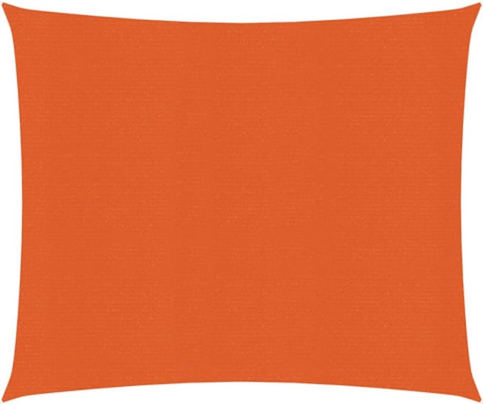 vidaXL - Zonnezeil - 160 - g/m² - 3x3 - m - HDPE - oranje