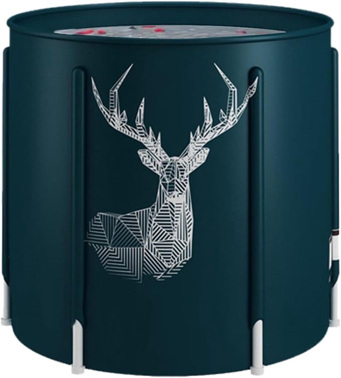 Opvouwbare badkuip - Draagbaar bad - Ontspanning thuis - Ruimtebesparend ontwerp - 120 liter capaciteit - Blauw