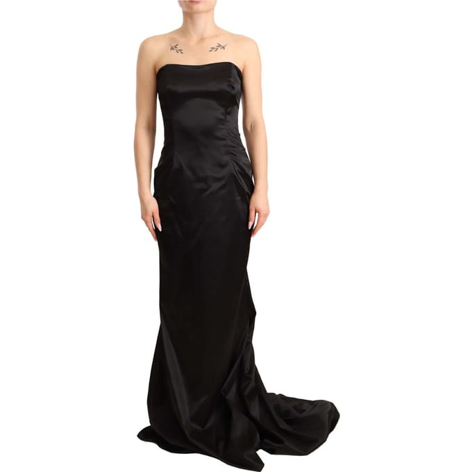 Dolce & Gabbana Dames Zijden Zwarte Zeemeerman Dress