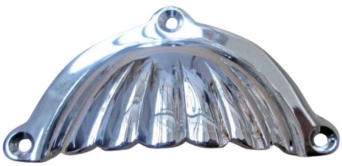Fluted With Lugs Cup Pull Handle Polished Chrome