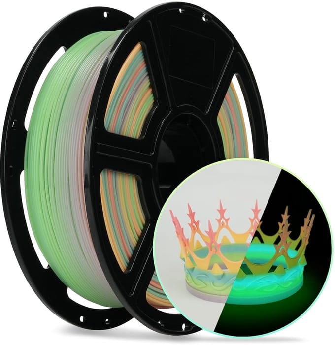 FlashForge PLA Filament Glow In The Dark - Luminous Melody - 1.75mm - Biologisch Afbreekbaar - 1kg