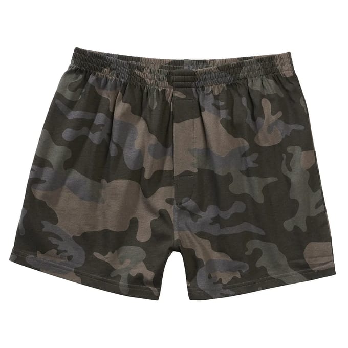 Brandit - Darkcamo Boxershorts - S - Zwart/Bruin