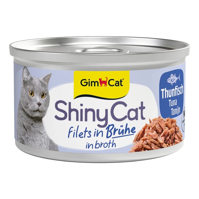 GimCat ShinyCat Kattenvoer 6 x 70 g - Tonijn