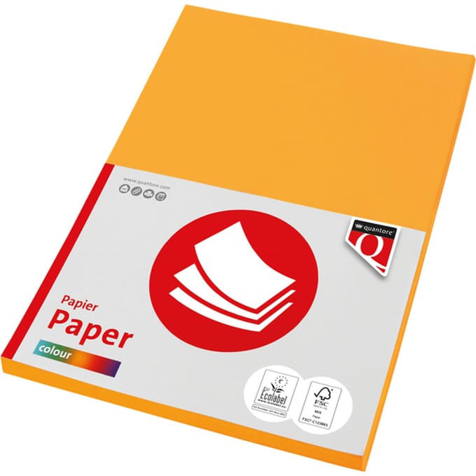 Kopieerpapier Quantore Colour A4 120gr diepgeel 100 vel