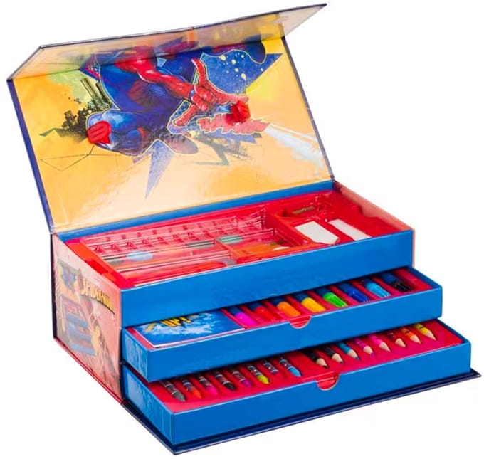 Spiderman Tekenset voor Kinderen - Kleurkoffer - Schoolspullen
