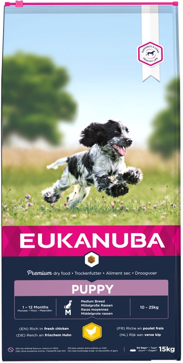 Eukanuba Growing Puppy Medium Breed Kip - Hondenvoer - 15 kg
