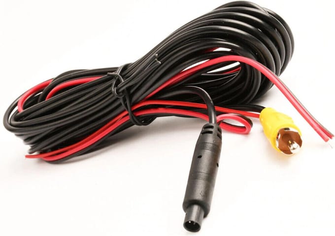 10 M videokabel voor achteruitrij camera | RCA-plug naar 4-Pins