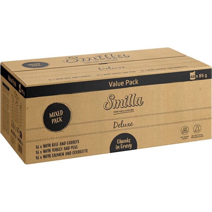 Smilla Deluxe verse zakjes hapjes in saus met groenten