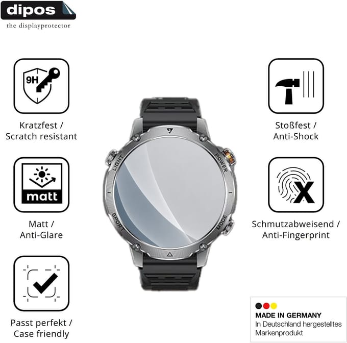 dipos – 2x Matte Pantserfolie geschikt voor LIGE EF26 | 9H Screenprotector