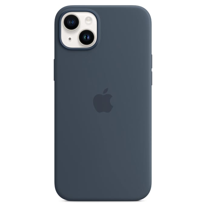 Silicone Backcover MagSafe voor de Apple iPhone 14 Plus - Storm Blue