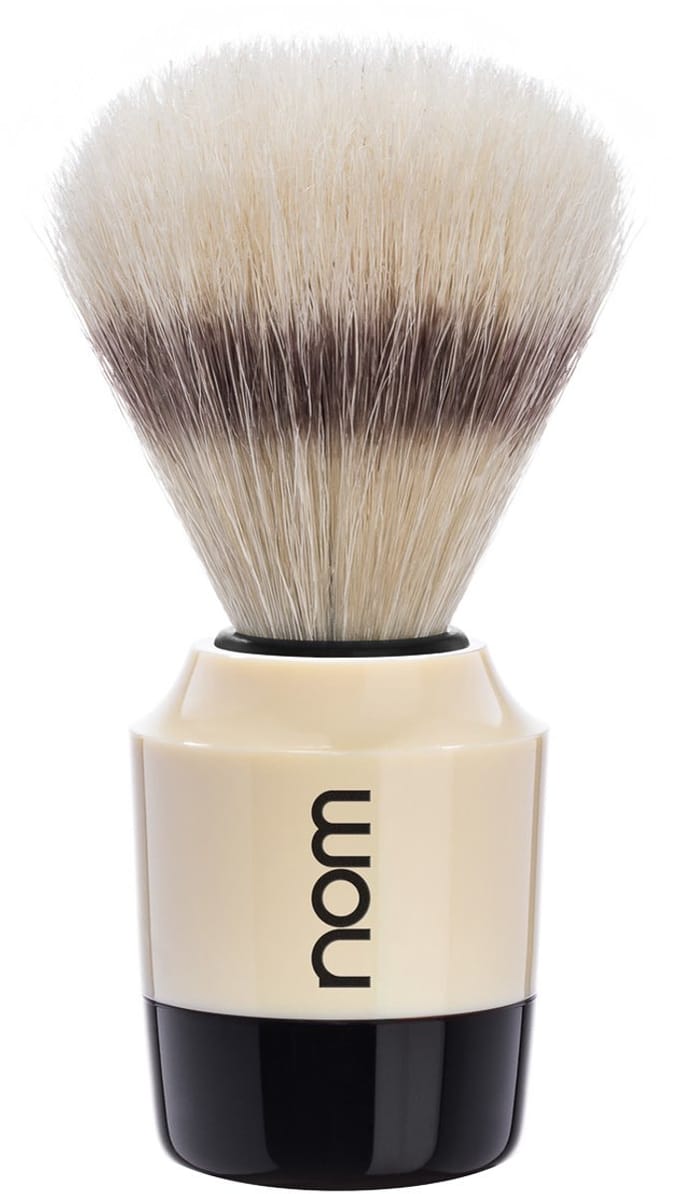 Nom -Scheerkwast -MARTEN41CR -Varkenshaar -Creme/Zwart