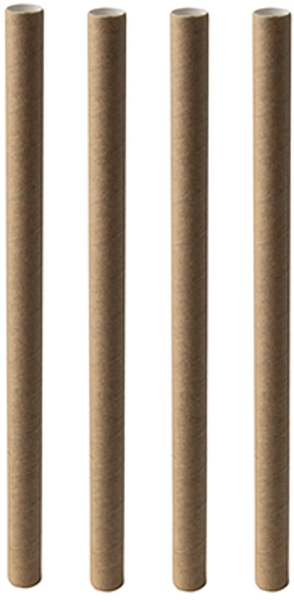 200 Bubble Tea Drinkrietjes Papier pure Ø 12 mm · 20 cm bruin