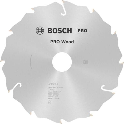 Bosch Speedline Zaagblad voor Hout 190x30x2,6mm 12T