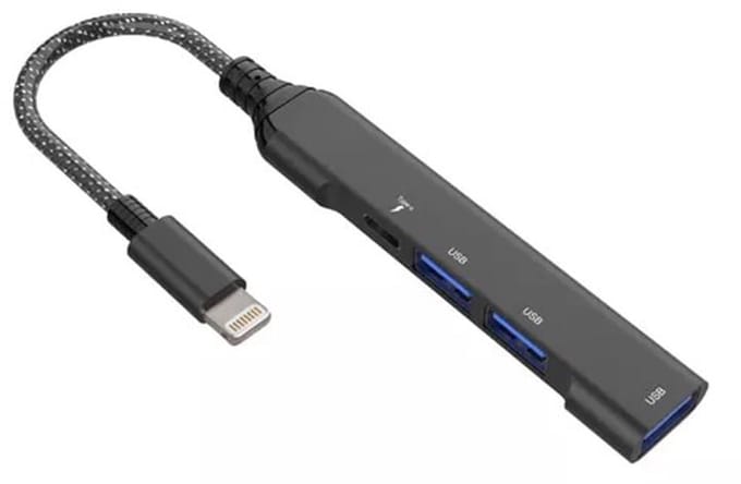 Multifunctionele Geschikt voor: Lightning Extender HUB, 3 x USB 3.0 & Lightning-opladen