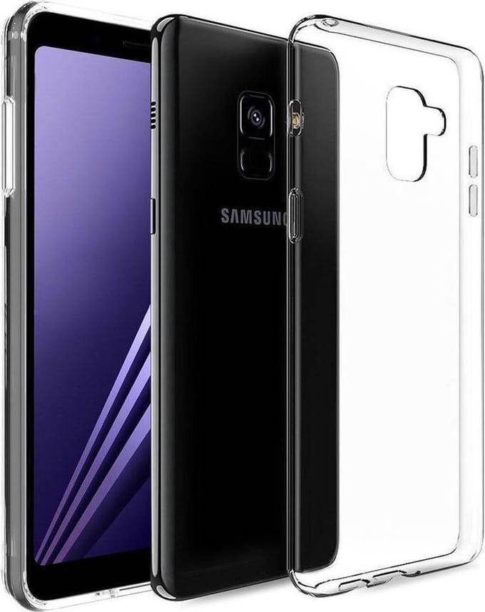Transparant Backcover TPU Siliconen Softcase Hoesje Geschikt voor Samsung Galaxy A8 Plus 2018
