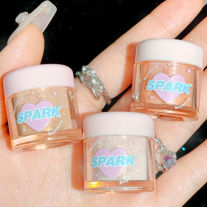 Glitter Highlighter Poeder Oogschaduw Make-up Gezicht Oplichten Highlighter Poeder Shimmer Cosmetica