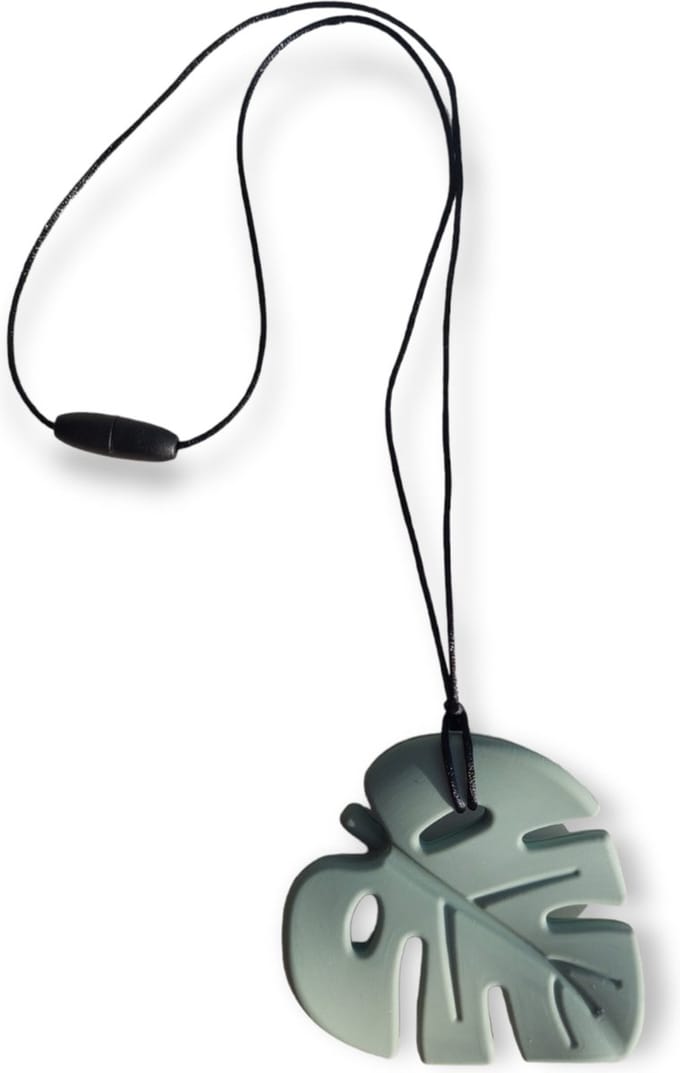 Bijtketting | Blad | Pistache | Groen | Zwart | Vanaf 3 jaar!