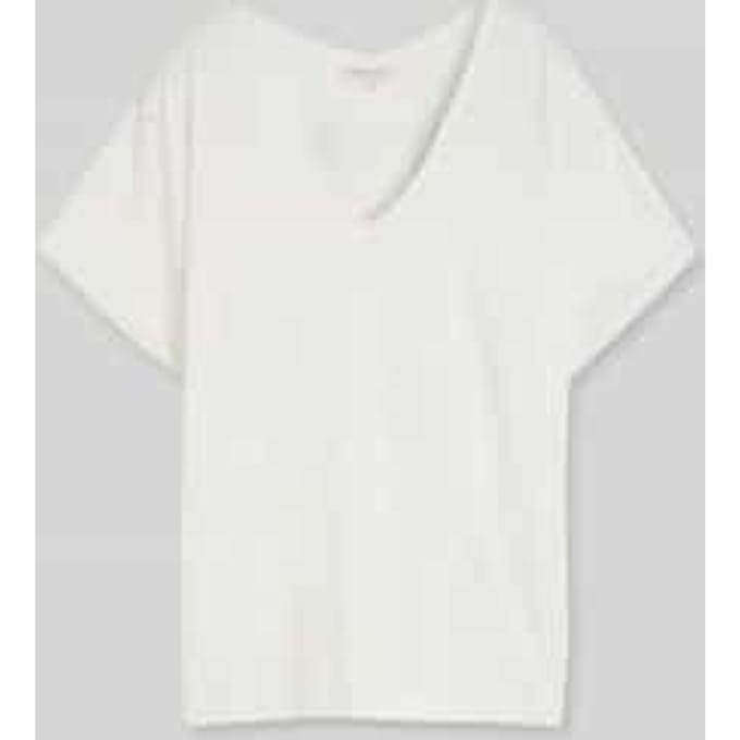 Tom Tailor - Loose fit ajour T-shirt - Maat M - Whisper White