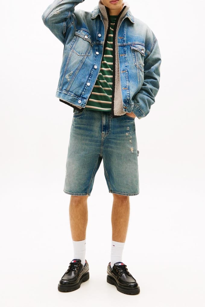 Tommy Hilfiger Theo Oversized Trucker Denim Medium Größe: S | Jeansjacken Outlet | Herren | Blau
