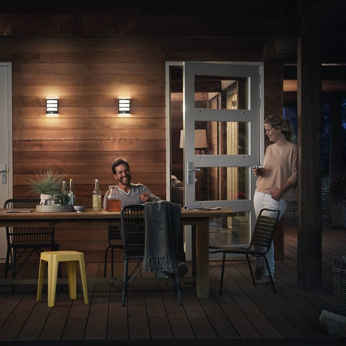 Philips Python outdoor wall lamp with sensor 6W 2700K anthracite