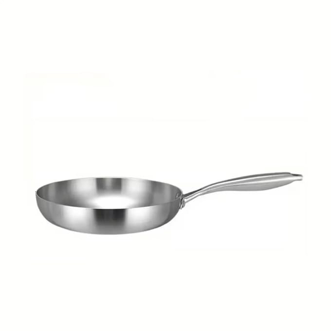 Roestvrijstalen koekenpan – 26 cm – platte bodem – vaatwasserbestendig
