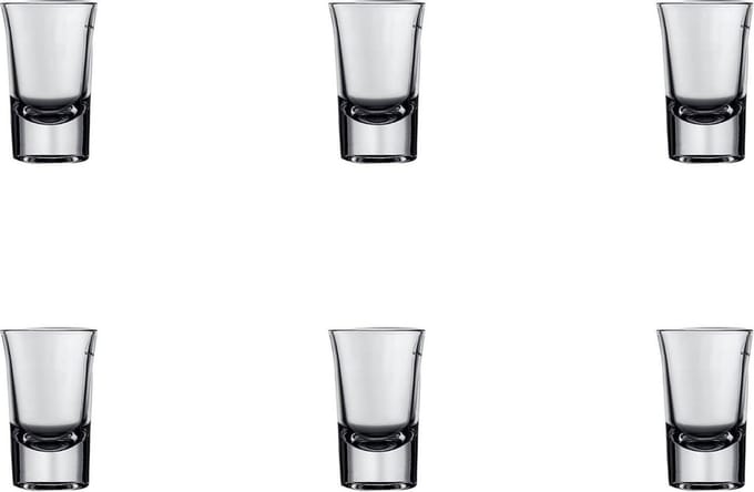 Mammoet - Borrelglas - Budgetline Bostonshot - 3,5 cl - Transparant glas - 6 stuks