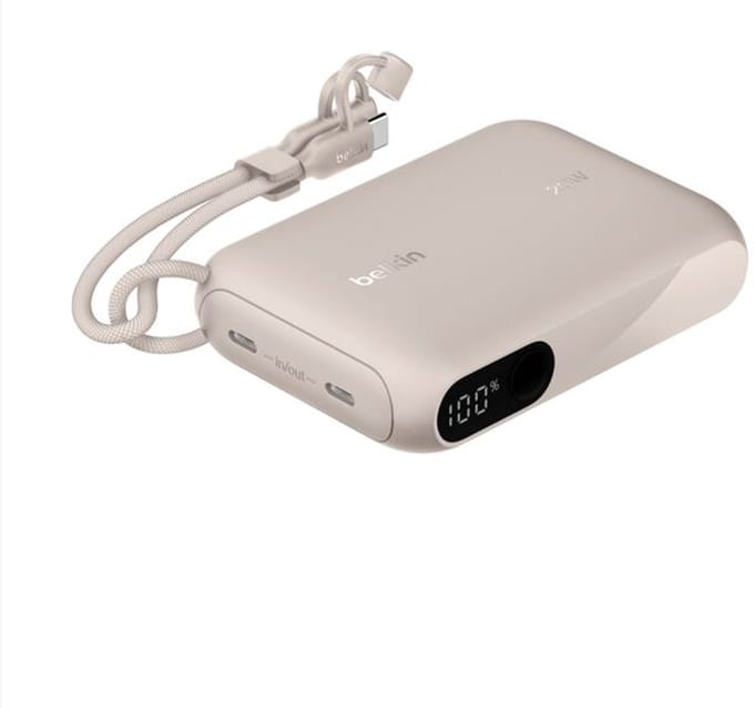 Belkin BoostCharge power bank - with display - 24 pin USB-C - 20 Watt - 10000 mAh