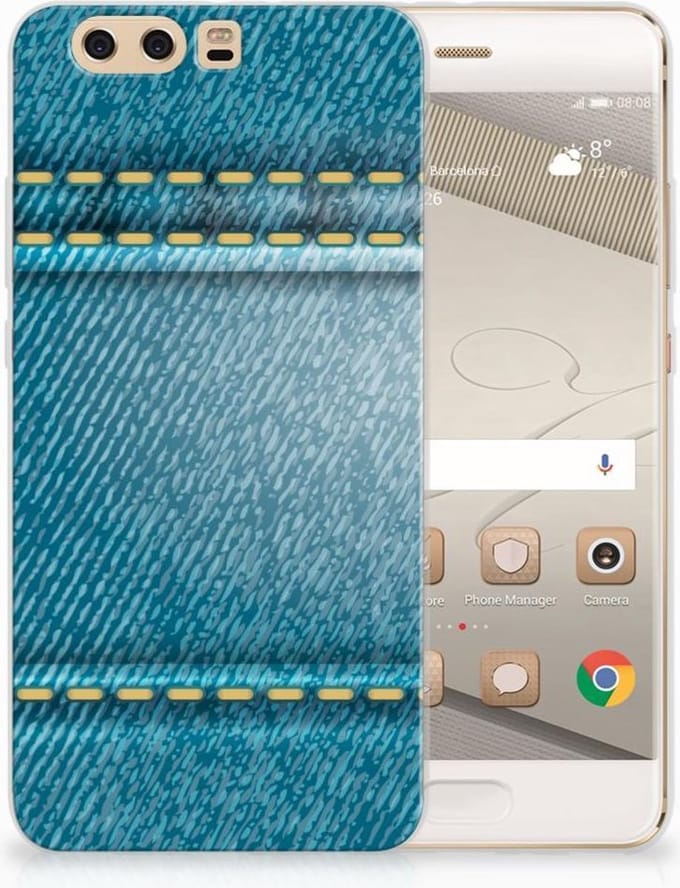 Huawei P10 Plus Silicone Back Cover Jeans