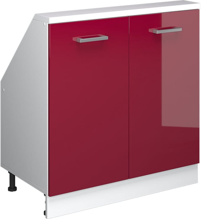Vicco Rion Kast voor schuine wand – met 2 deuren Rode hoogglans