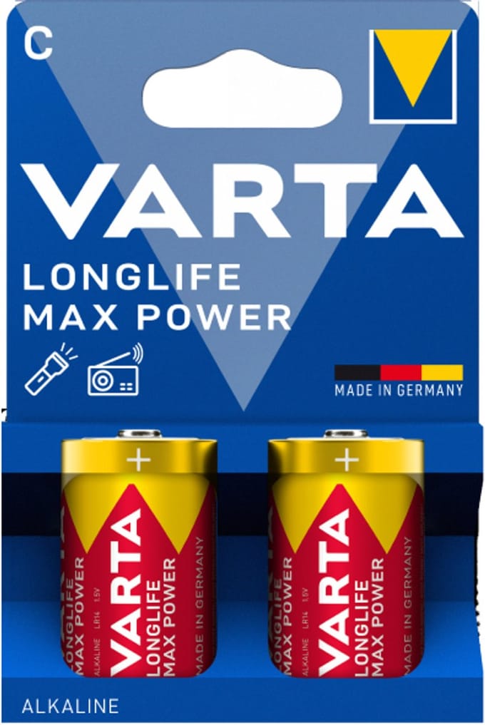 VARTA Longlife Max Power C - 2-Pack