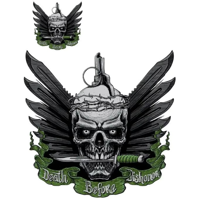 Stickers Lethal Threat Death Before Dishonor
