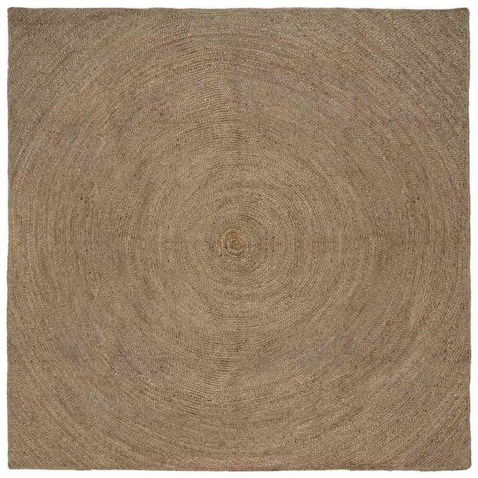 vidaXL - Vloerkleden - Grijs - 240 - x - 240 - cm - Jute