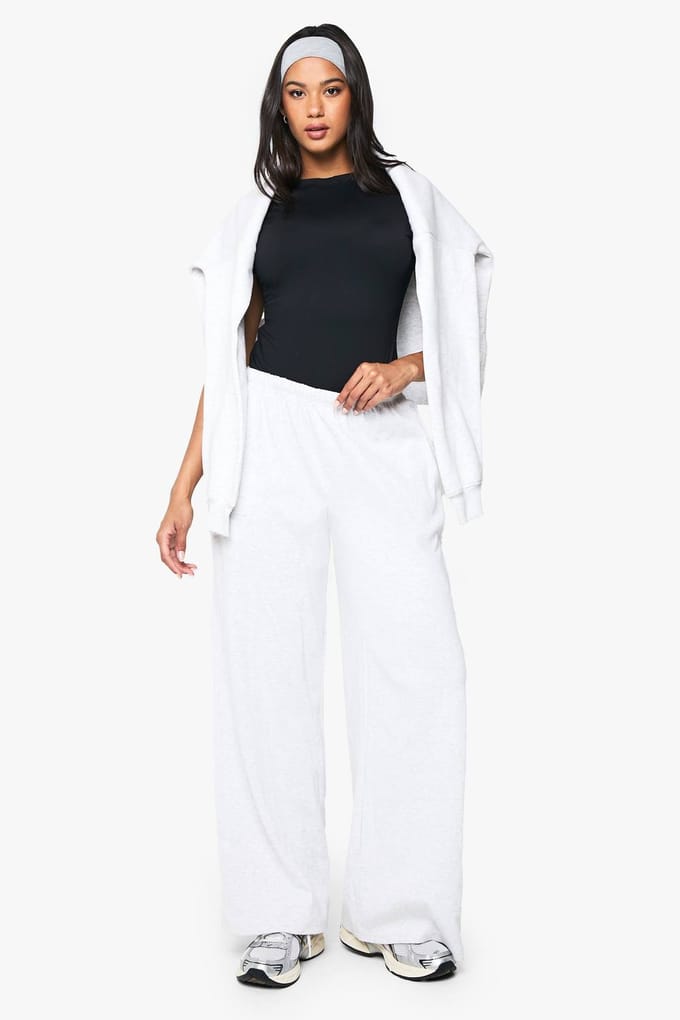boohoo Dames Peached Sculpt Bodysuit met korte mouwen | Black | Maat: 12