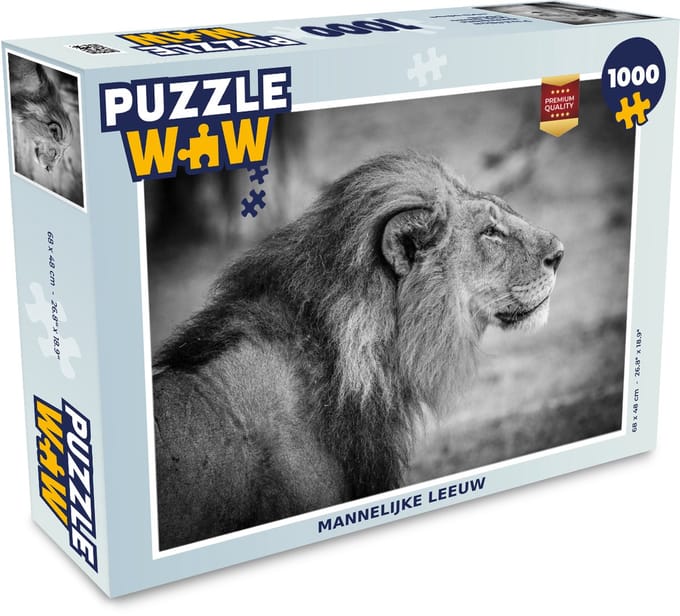 Puzzel Leeuw - Gras - Jacht - Legpuzzel - Puzzel 1000 stukjes volwassenen