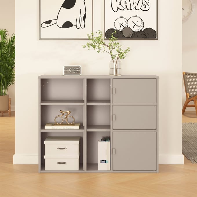 Archiefkast Kliri 81x100x32 cm camel [en.casa]