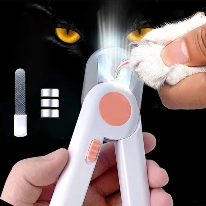 Nail Clippers With Safety Guard And Light - for Small Medium Dogs Cats Rabbits Guinea Pigs - Grooming Tool