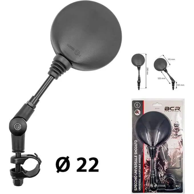 Ronde Moto Spiegel met Klem BCR Aprilia/Piaggio
