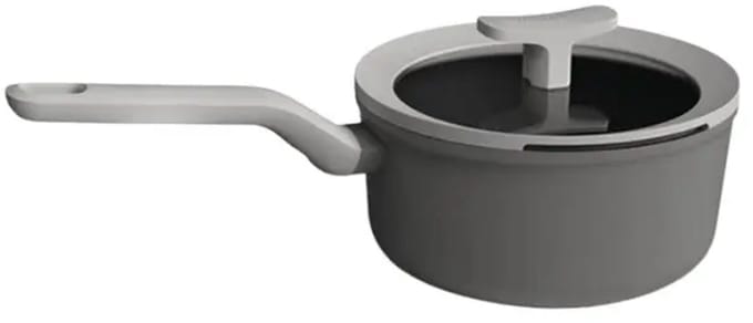 BergHOFF Leo Lite steelpan met deksel – antikleef – grijs – Ø18 cm, 1,7 l, inductie