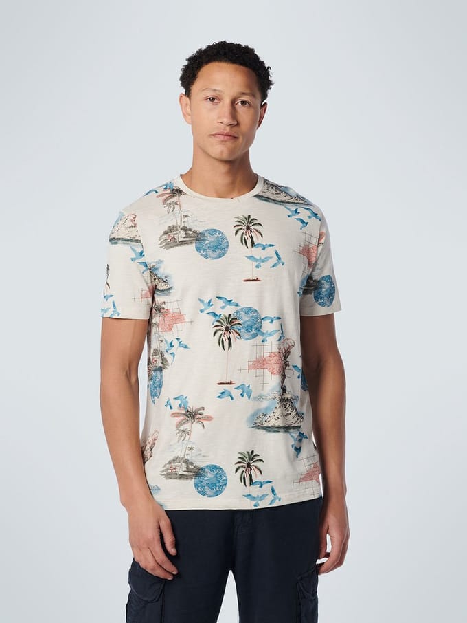 No Excess Mannen Ronde Hals T-Shirt Beige XL