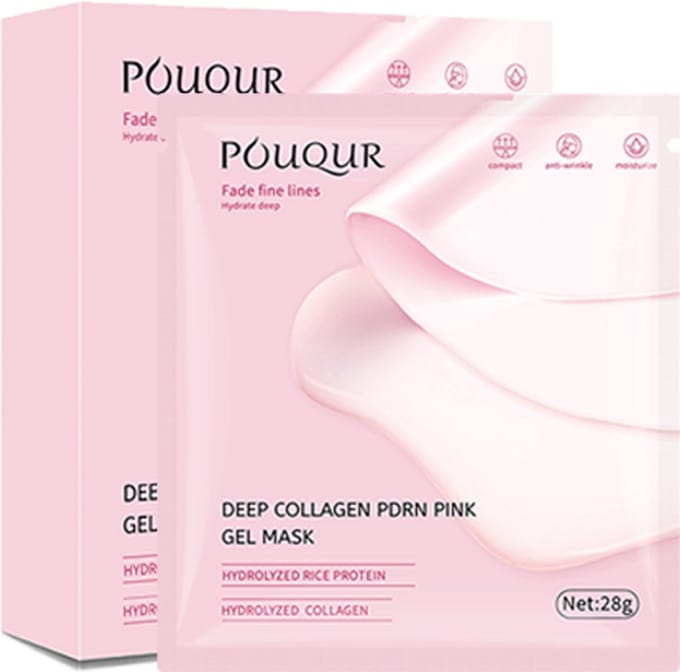 Anti-Rimpel Deep Collageen PDRN Gel Masker – 5 Stuks – Hydraterend Gezichtsmasker – Voor een Verzorgde & Stralende Huid