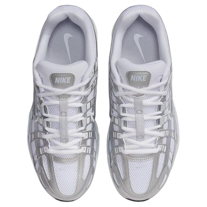 Nike P 6000 Wit Blue Tint Sail Metallic Zilver Dames Sneakers BV1021-106 42 gray