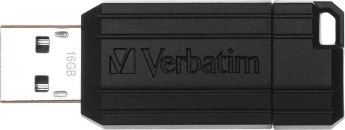 Verbatim Pin Stripe USB-stick 16 GB Zwart 49063 USB-A 2.0